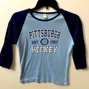 Bay Beauty 3/4 Sleeve Pittsburgh Hockey T-Shirt